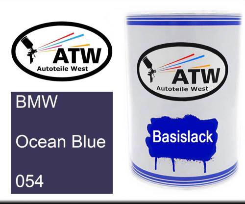 BMW, Ocean Blue, 054: 500ml Lackdose, von ATW Autoteile West.